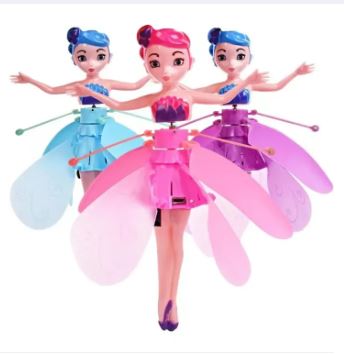 Rechargeable LED Flying Princess Dolls with Infrared Control - Magic Flying Toys for Kids - Perfect Birthday Gift