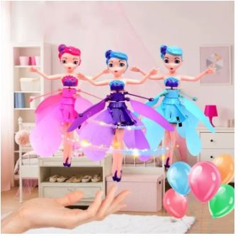 Rechargeable LED Flying Princess Dolls with Infrared Control - Magic Flying Toys for Kids - Perfect Birthday Gift
