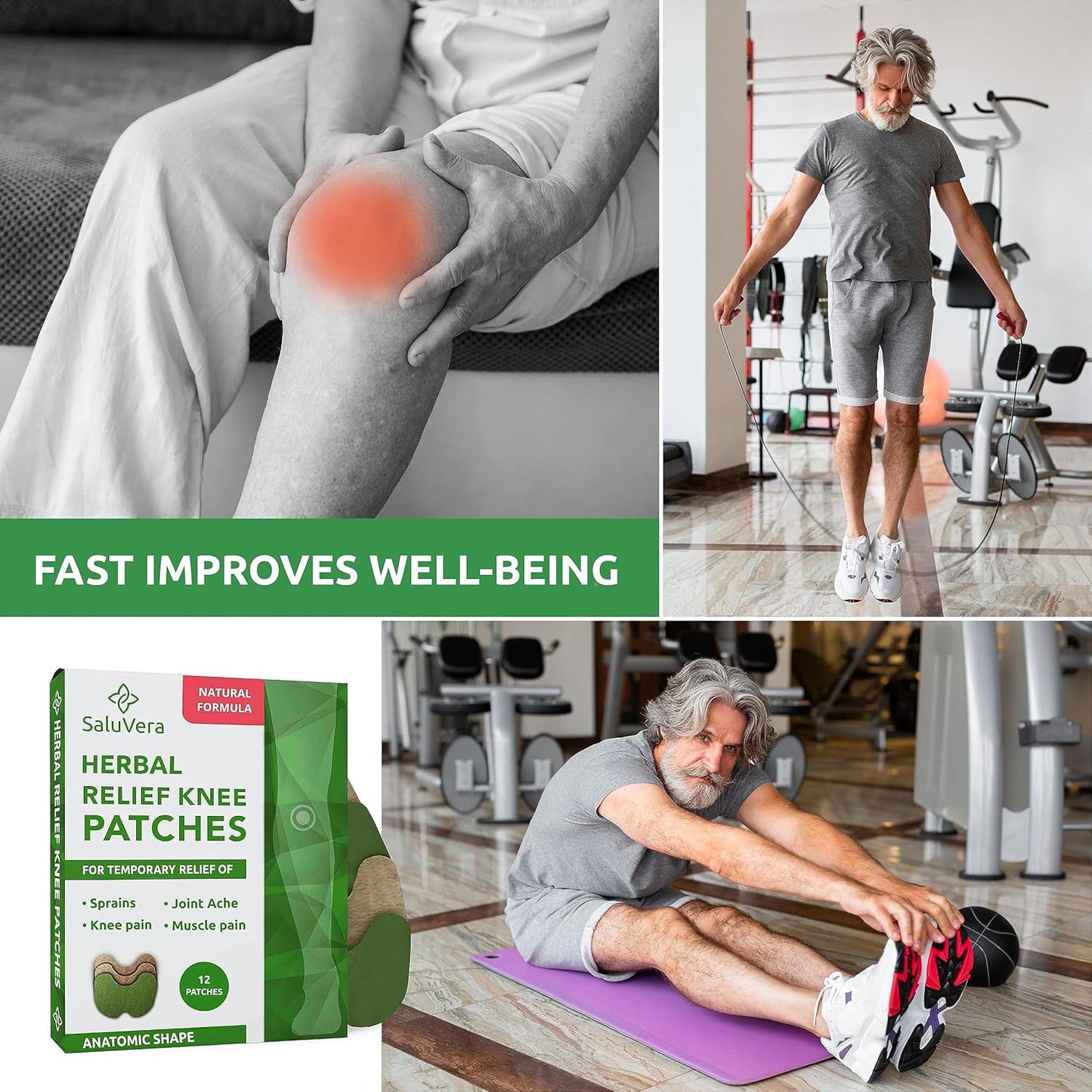 Knee Pain Relief Patch, Warming Herbal Plaster Pain Patches